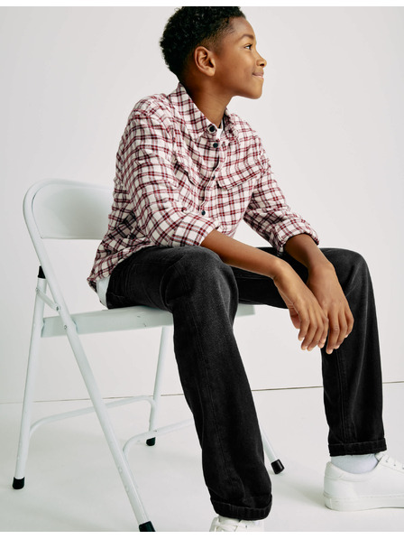 Marks & Spencer Voľné džínsy z čistej bavlny (6–16 rokov) Marks & Spencer čierna