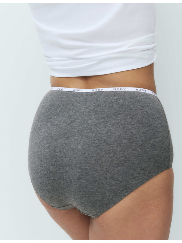 Marks & Spencer Hlačke z visokim pasom z visokim deležem bombaža, 4 kosi Marks & Spencer siva