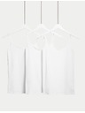 Marks & Spencer Tank top z visokim deležem bombaža, 3 kosi Marks & Spencer bela