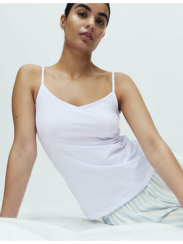 Marks & Spencer Tank top z visokim deležem bombaža, 3 kosi Marks & Spencer bela