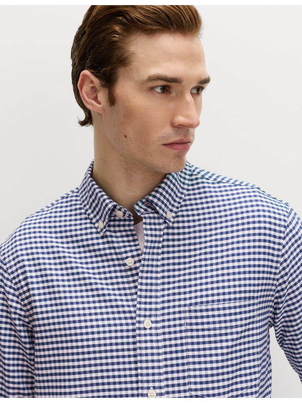 Marks & Spencer Karirasta Oxford srajca The Ultimate iz čistega bombaža Marks & Spencer mornarsko modra