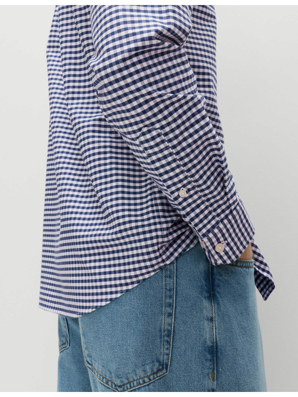 Marks & Spencer Karirasta Oxford srajca The Ultimate iz čistega bombaža Marks & Spencer mornarsko modra