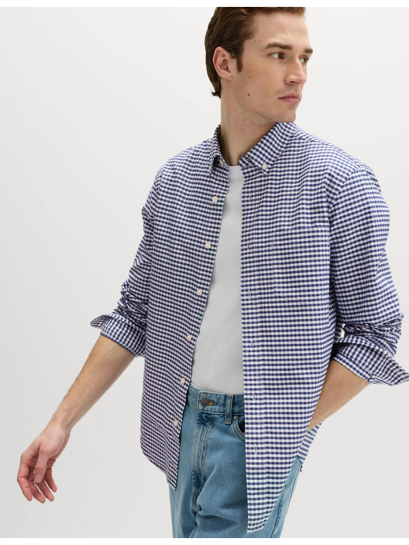 Marks & Spencer Karirasta Oxford srajca The Ultimate iz čistega bombaža Marks & Spencer mornarsko modra