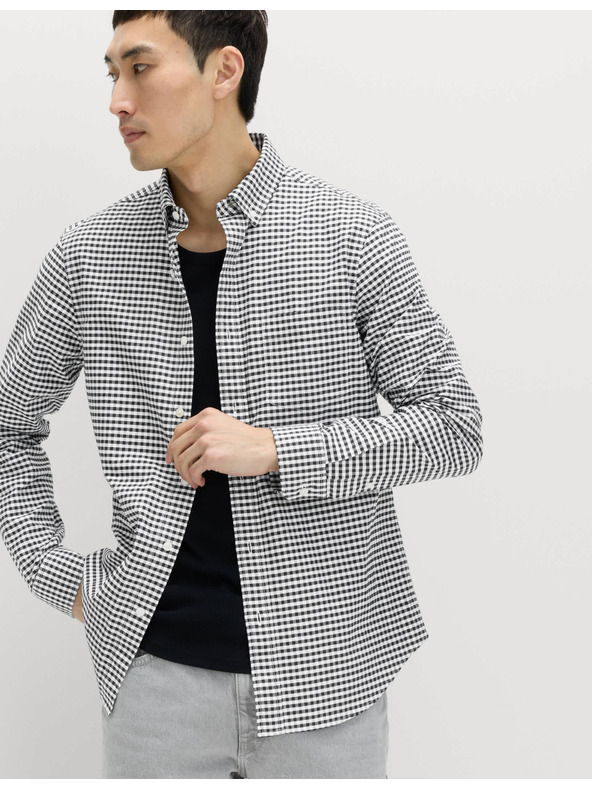 Marks & Spencer Karirasta Oxford srajca The Ultimate iz čistega bombaža Marks & Spencer črna