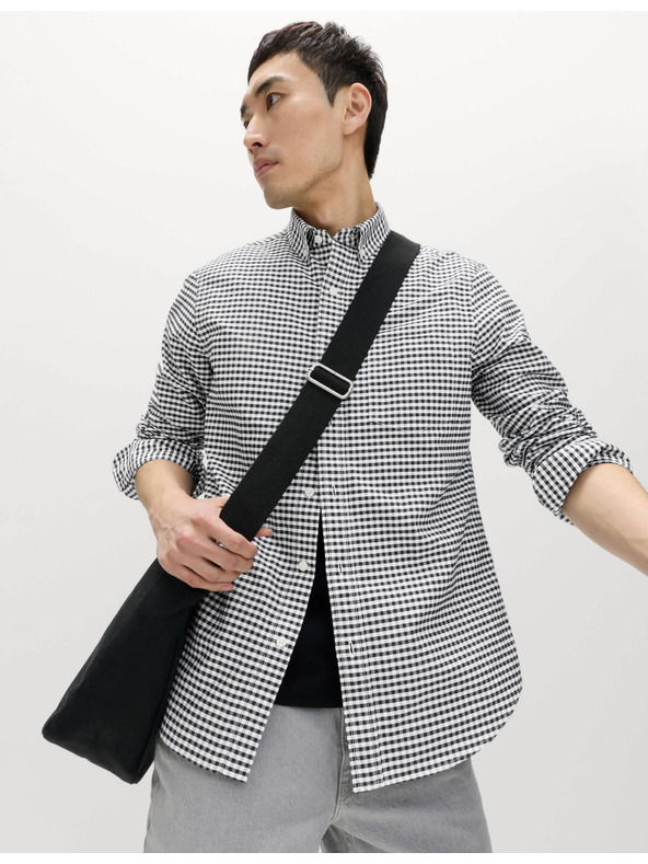 Marks & Spencer Karirasta Oxford srajca The Ultimate iz čistega bombaža Marks & Spencer črna