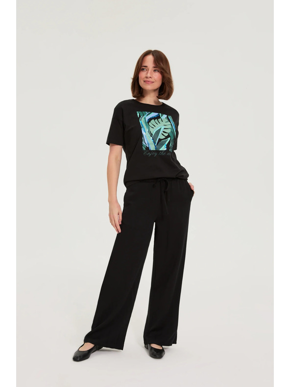 Moodo Majica s potiskom črna Moodo