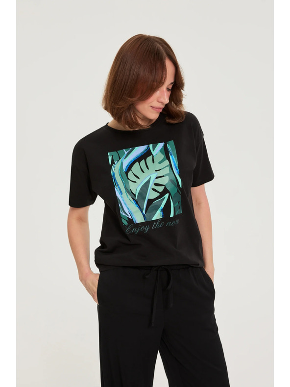 Moodo Majica s potiskom črna Moodo