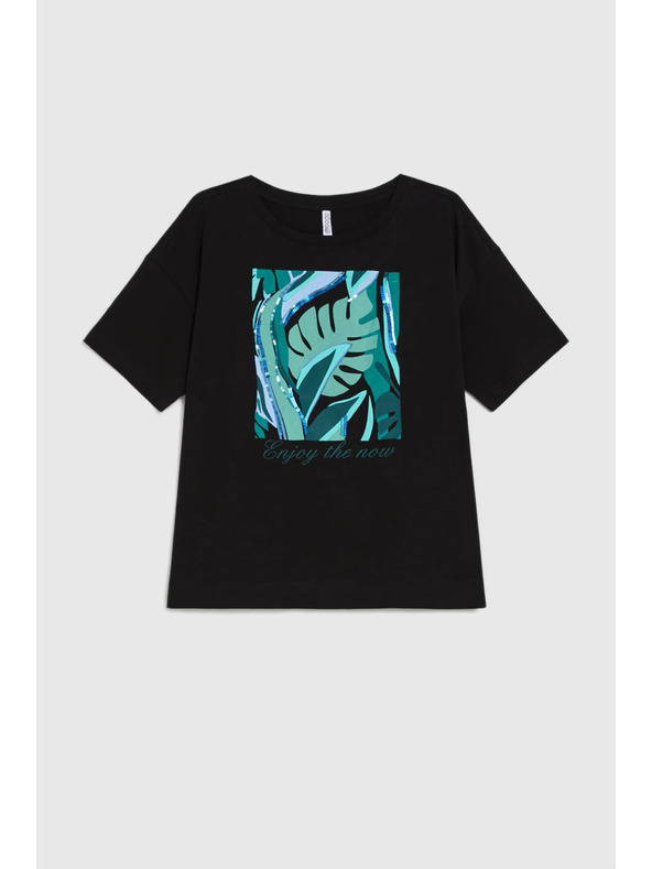 Moodo Majica s potiskom črna Moodo