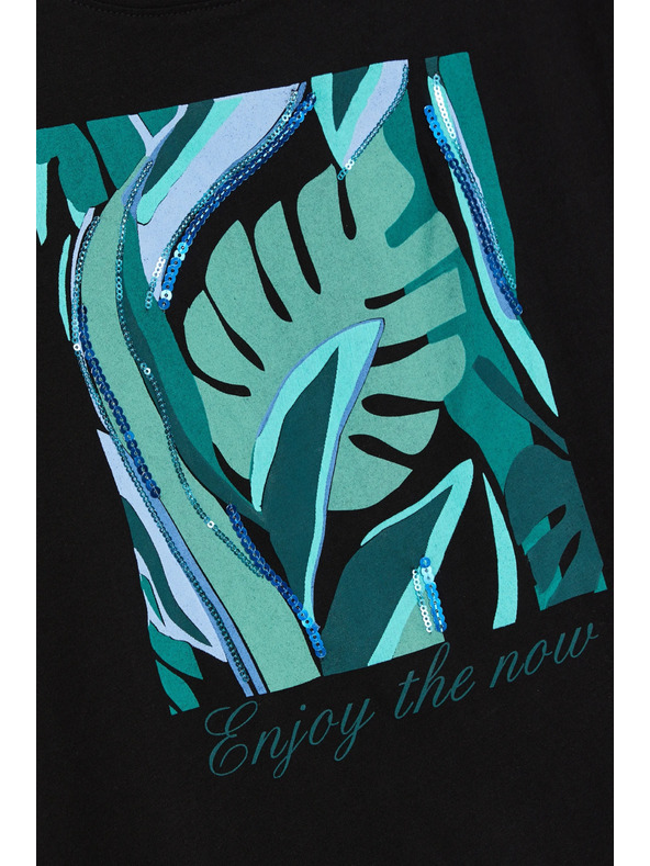 Moodo Majica s potiskom črna Moodo