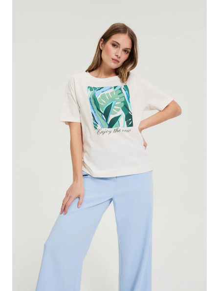 Moodo Majica s potiskom bela Moodo