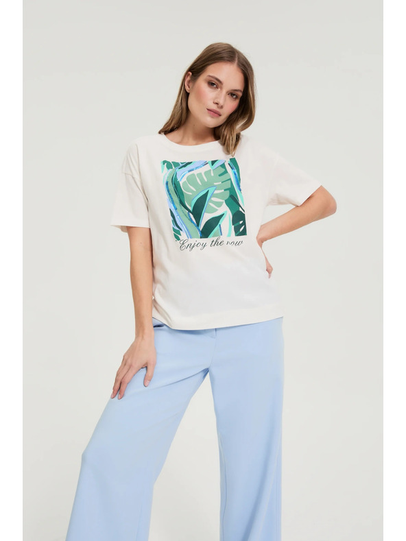 Moodo Majica s potiskom bela Moodo