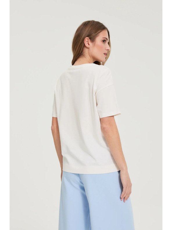 Moodo Majica s potiskom bela Moodo