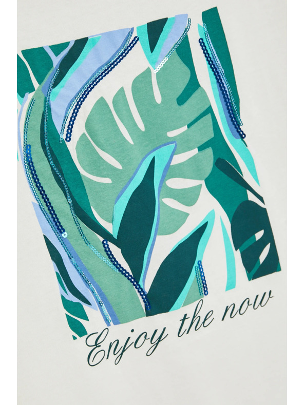 Moodo Majica s potiskom bela Moodo