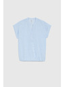 Moodo Svetlo modra črtasta srajca Moodo