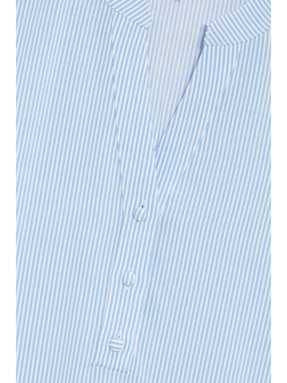 Moodo Svetlo modra črtasta srajca Moodo