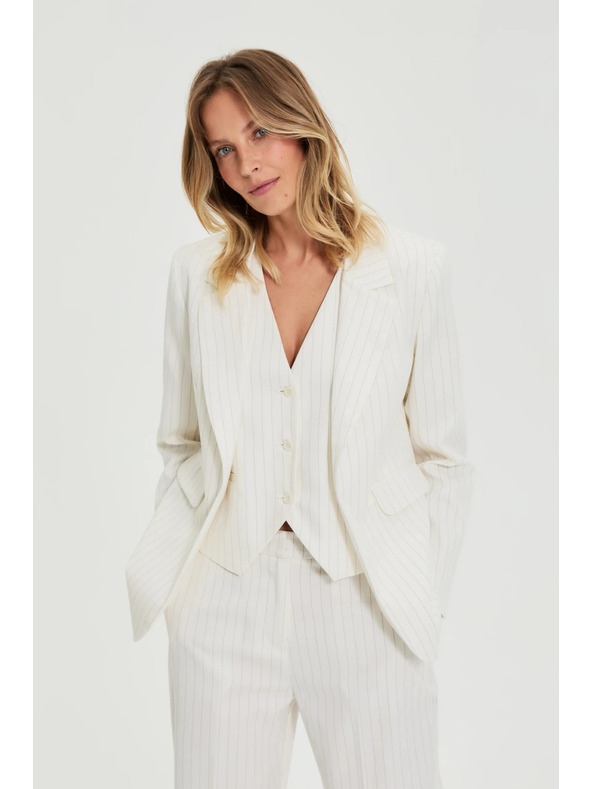 Moodo Belo prugasto suknjič Moodo