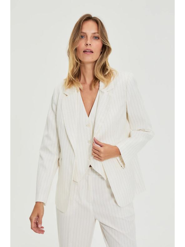 Moodo Belo prugasto suknjič Moodo