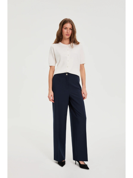 Moodo Hlače s širokimi nogavicami temno modre Moodo