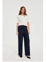 Moodo Hlače s širokimi nogavicami temno modre Moodo