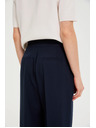 Moodo Hlače s širokimi nogavicami temno modre Moodo