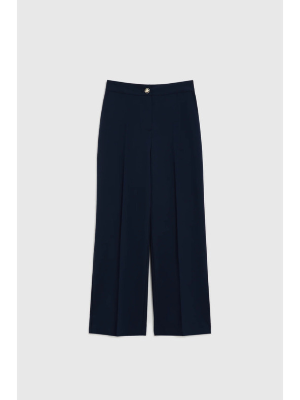 Moodo Hlače s širokimi nogavicami temno modre Moodo