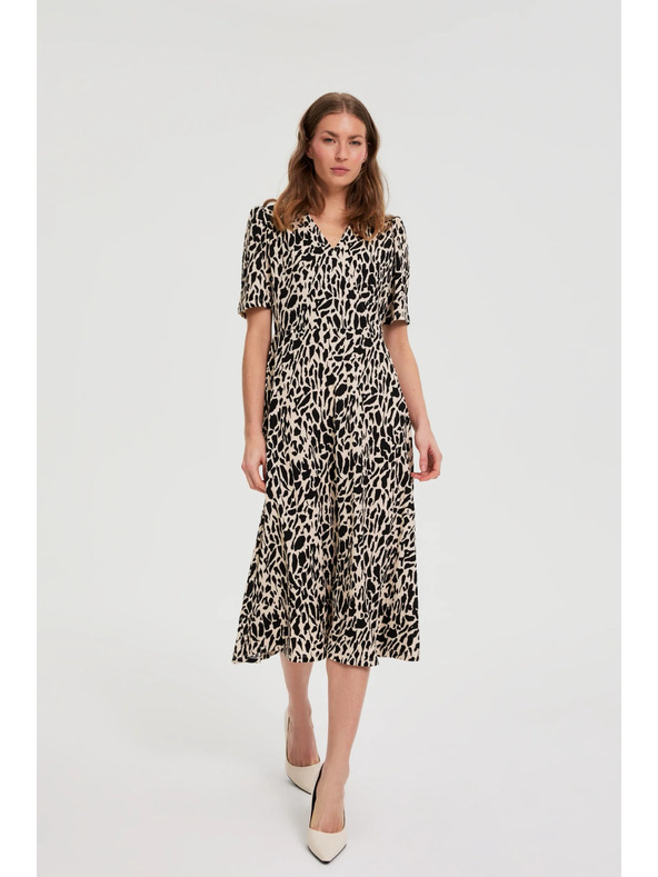 Moodo Vzorčaste midi obleke bežne Moodo