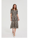 Moodo Vzorčaste midi obleke bežne Moodo