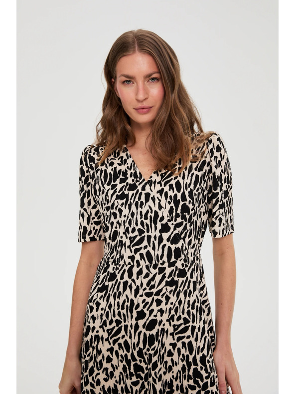 Moodo Vzorčaste midi obleke bežne Moodo