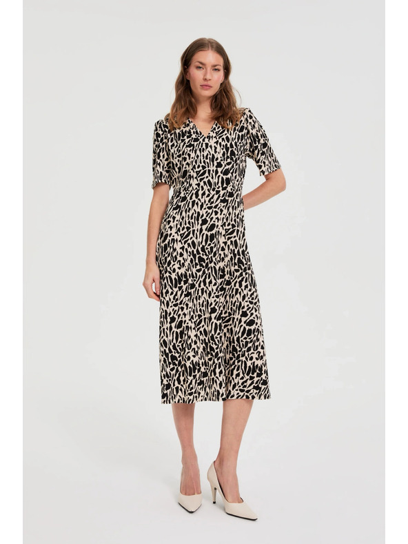 Moodo Vzorčaste midi obleke bežne Moodo
