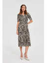Moodo Vzorčaste midi obleke bežne Moodo