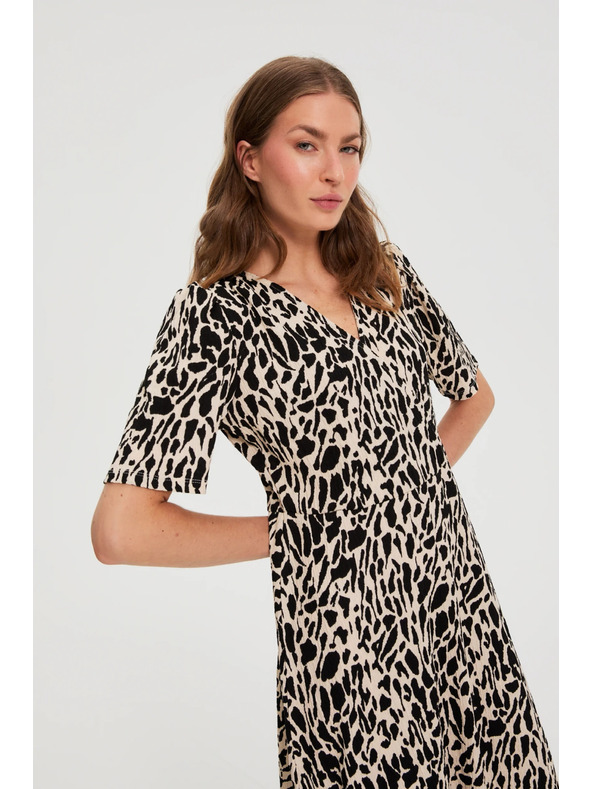 Moodo Vzorčaste midi obleke bežne Moodo