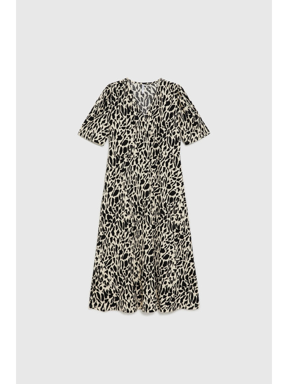 Moodo Vzorčaste midi obleke bežne Moodo