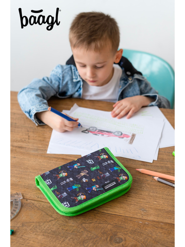 BAAGL  BAAGL Šolski penal enonivojski Minecraft