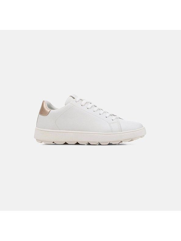 Geox Bele ženske usnjene superge Geox Spherica Ecub