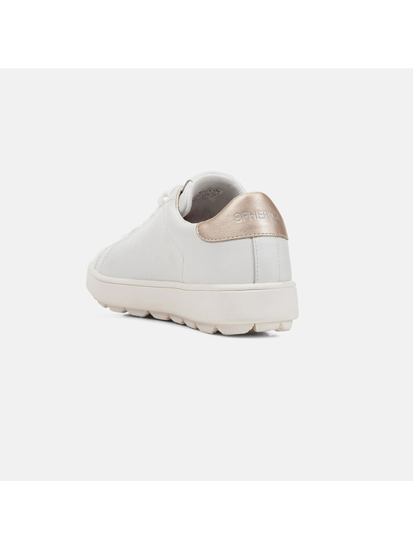 Geox Bele ženske usnjene superge Geox Spherica Ecub