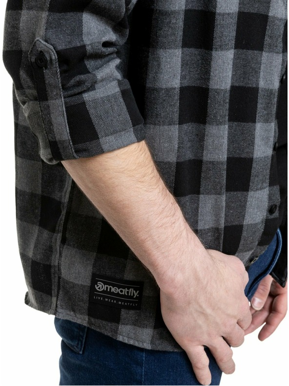 Meatfly Meatfly moška srajca Kurt Black / Gray