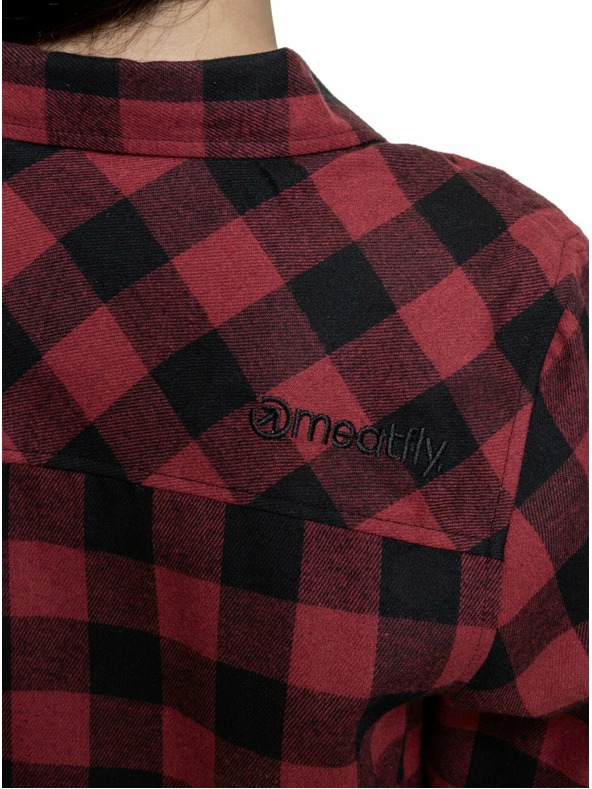 Meatfly Meatfly ženska srajca Courtney Black / Bordo