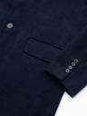 Ombre Clothing Moški klasični envrstvni plašč - temno moder V1 C432 Ombre Clothing
