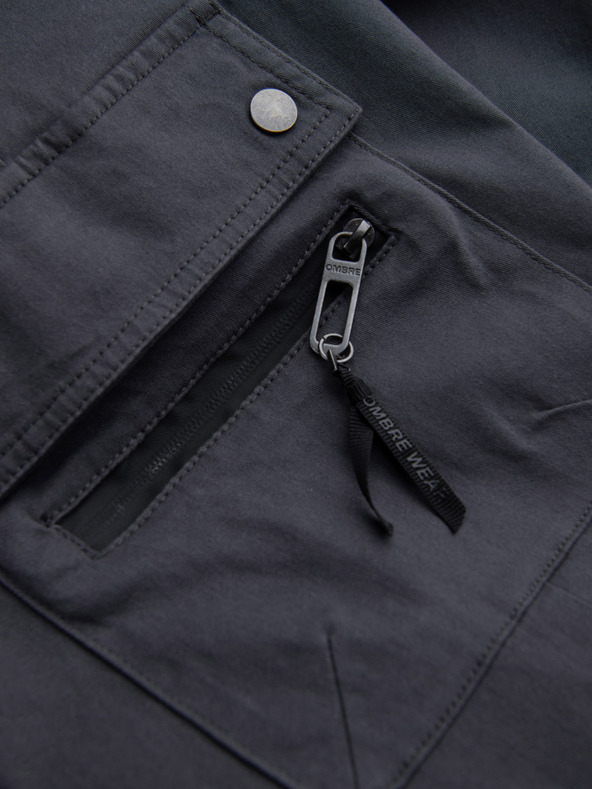 Ombre Clothing Temno sive moške tovorne jogger hlače Ombre Clothing