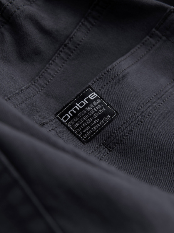 Ombre Clothing Temno sive moške tovorne jogger hlače Ombre Clothing