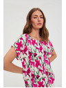 Moodo Srajca s kratkimi rokavi fucsijna Moodo