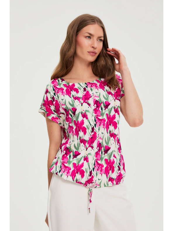 Moodo Srajca s kratkimi rokavi fucsijna Moodo