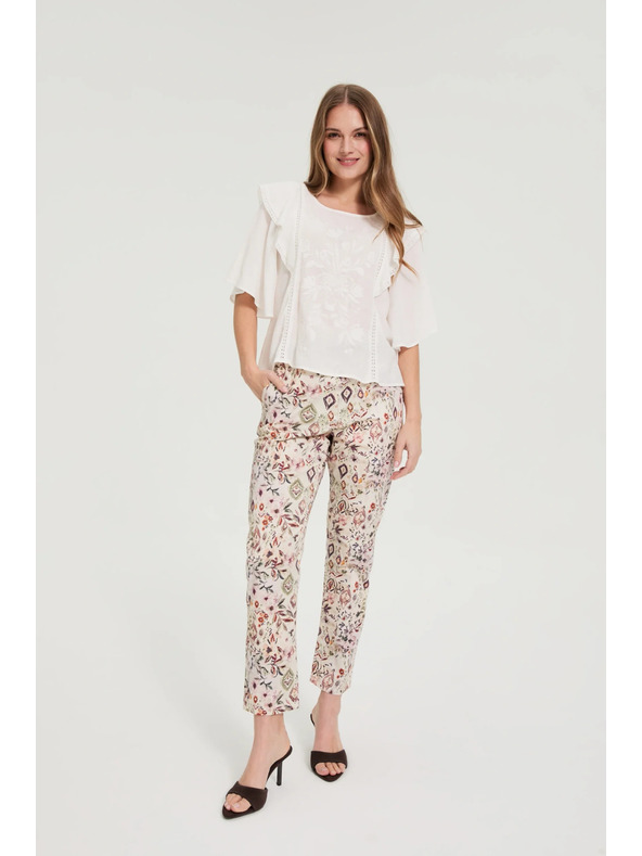 Moodo Srajca s volaniti bela Moodo