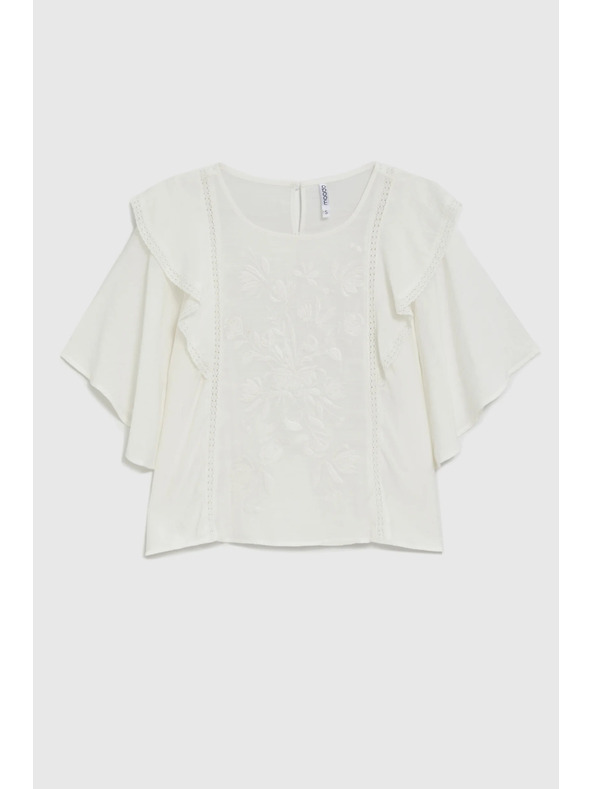 Moodo Srajca s volaniti bela Moodo