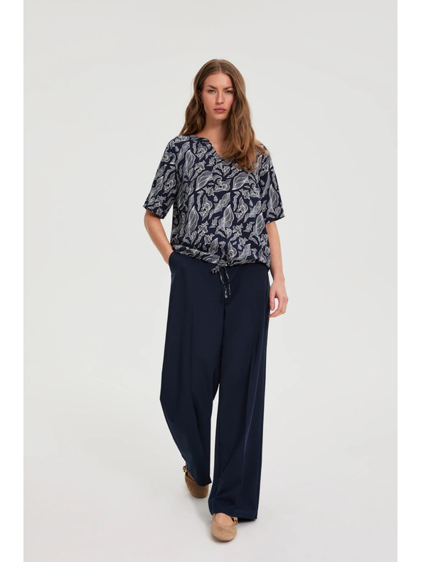 Moodo Temno modra viskozna srajca Moodo