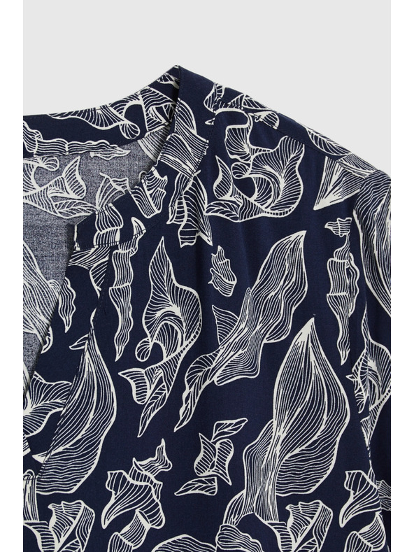 Moodo Temno modra viskozna srajca Moodo