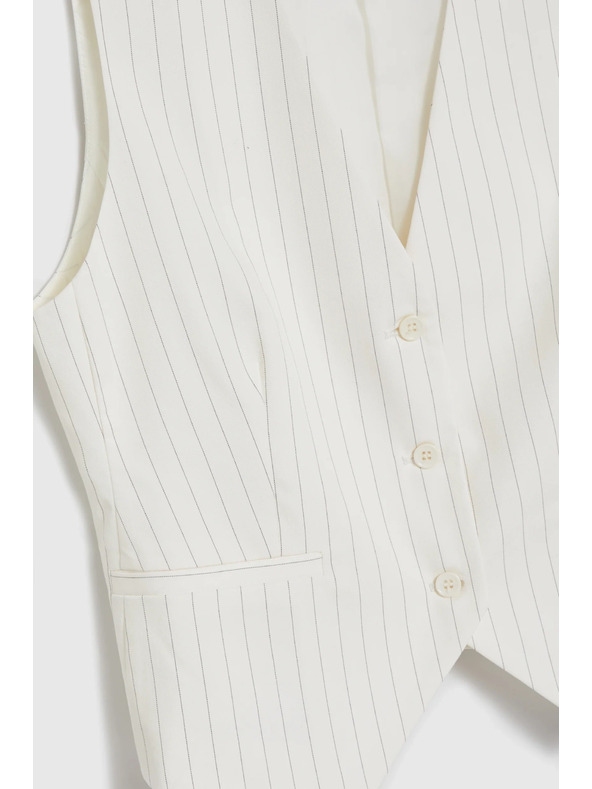 Moodo Telovnik s tankimi progami bela Moodo