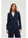 Moodo Modra dvojna sako z okrasnimi gumbi Moodo