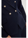 Moodo Modra dvojna sako z okrasnimi gumbi Moodo