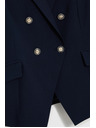 Moodo Modra dvojna sako z okrasnimi gumbi Moodo